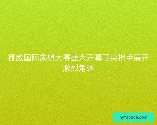 挪威国际象棋大赛盛大开幕顶尖棋手展开激烈角逐